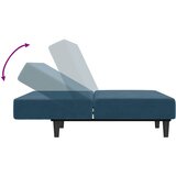  Dvosjed na razvlačenje plavi baršunasti | shoptok.hr