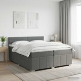  LED okvir za krevet s madracem Tamnosiva 200 x 200 cm Tkanina | shoptok.hr