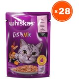 Whiskas Vlažna hrana za mačke Tasty mix, Losos, 85 g, 28 komada Cene
