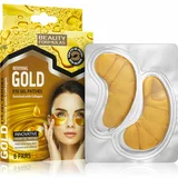 Beauty Formulas Gold hidrogel maska za predel okoli oči s kolagenom 6 kos