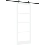 vidaXL klizna vrata s hardverskim setom bijela 93x232 cm čvrsto drvo bora | shoptok.hr