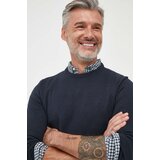 Barbour Pamučni pulover Essentials boja: tamno plava, lagani, MKN0932 | shoptok.hr