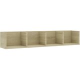  Zidna polica za CD-ove boja hrasta 100 x 18 x 18 cm drvena | shoptok.hr
