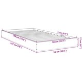 vidaXL Posteljni okvir črn 90x190 cm inženirski les | Shoptok.si