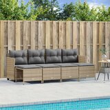  5-dijelni vrtni set sofa s jastucima bež od poliratana | shoptok.hr
