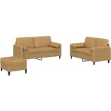 vidaXL 3-dijelni set sofa s jastucima smeđi baršunasti Cijene