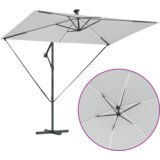 vidaXL Kantaliv dežnik z bananom Peščena 294 x 200 x 254 cm | Shoptok.si