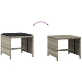  Vrtni taburei s jastucima 4 kom 40x40x35 cm od poliratana | shoptok.hr