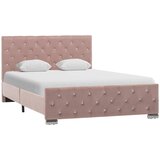 The Living Store Posteljni okvir roza žamet 120x200 cm - Posteljni Okvir, (21493305) | Shoptok.si