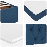 vidaXL Otomanski okvir kreveta s madracima plavi 200x200cm tkanine | shoptok.hr
