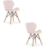 Brandless Žametni stol LAGO - roza x 2, (22030766) | Shoptok.si