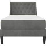  Okvir kreveta s madracem Zidne 2 pcs Tamno siva Baršun - Tamno siva 80 x 200 cm | shoptok.hr