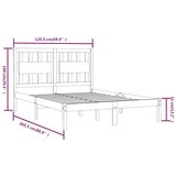  Okvir za krevet od masivne borovine bijeli 120 x 200 cm | shoptok.hr