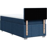 vidaXL Krevet s oprugama i madracem plavi 90 x 200 cm od tkanine | shoptok.hr