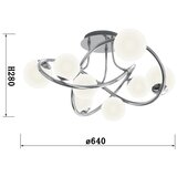 Wofi 9014-807 - led plafonski luster nancy 8xG9/3,5W/230V sjajni hrom | Eponuda.com