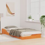  Krevet s daskama Voštano smeđa 90 x 220 cm Čvrsta borova drva | shoptok.hr