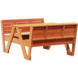 vidaXL piknik miza za otroke voščeno rjava 88x122x58 cm trdna borovina, (21095726) Cene