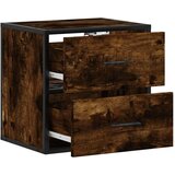 vidaXL Stenska nočna omarica 2 kosa dimljen hrast 40x31x39,5 cm | Shoptok.si