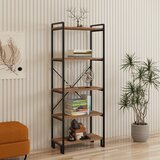 Hanah home Abel Atlantic PineBlack Bookshelf cene