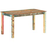  Blagovaonski stol od masivnog obnovljenog drva 140 x 70 x 76 cm | shoptok.hr