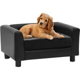 vidaXL Sofa za pse crna 60 x 43 x 30 cm od pliša i umjetne kože Cijene