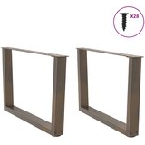  Noge za klub stolić V-oblik 2 kom Prirodni čelik 70 x (42-43,3) cm Čelik | shoptok.hr