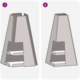  Ognjište s odlaganjem drva 50x50x100 cm od otpornog čelika | shoptok.hr