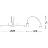 Ideal Lux - LED svetlo za slike BOW LED/3,5W/230V CRI 90 26 cm zlatno | Eponuda.com