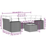 vidaXL 7-dijelni set vrtnih sofa od poliratana s jastucima smeđi | shoptok.hr