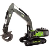 Metalni bager gusjeničar s hvataljkom 1:55 - crno/zeleni | shoptok.hr