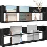  Polica za časopise s policom 2 pcs Crni hrast 100 x 12 x 30 cm | Eponuda.com