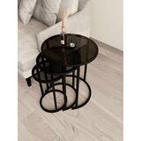 Hanah home Milas 3 set stolića (umetnuti), crna/dimljena (3 kom) Cene