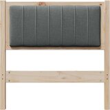vidaXL tapecirani uzglavlje smeđa 80 cm masivni bor i tkanina | shoptok.hr