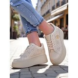 Resti Aurelia Beige Platform Sneakers Eco Leather | ePonuda.com
