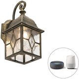 QAZQA Pametna romantična zunanja stenska svetilka bronasta z Wifi A60 - London | Shoptok.si