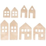 RAYHER Leseni okraski Hišice 5,5-10 cm, 8 kosov debelina 1 mm, (22005924) | Shoptok.si