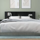  Uzglavlje s ormarićem crno 200 x 18,5 x 104,5 cm | Eponuda.com