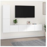  4-dijelni set TV ormarića bijeli od konstruiranog drva | shoptok.hr