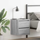 vidaXL Zidni noćni ormarići 2 kom boja sivog hrasta sonome 38x34x40 cm | shoptok.hr
