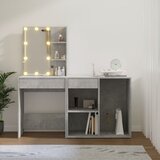  LED toaletni stolić s ormarićem boja betona konstruirano drvo | shoptok.hr