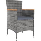  9-dijelni vrtni blagovaonski set s jastucima sivi | shoptok.hr