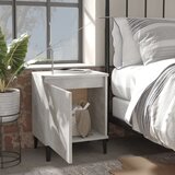  Noćni ormarići s metalnim nogama boja betona 40 x 30 x 50 cm | Eponuda.com