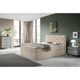 MID.YOU POSTELJA Z VZMETNICO 200 cm x 160 cm , tekstil bež | Shoptok.si