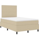 Box Spring Krevet s Madracem Svijetlo Zelena Siva Mali Dupli Baršunasta Tkanina | shoptok.hr
