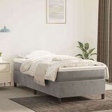 Box spring krevet s madracem svjetlosivi 90x190 cm baršunasti Cijene