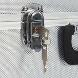 vidaXL Kovčeg za alat 38 x 22,5 x 34 cm srebrni aluminijski | shoptok.hr