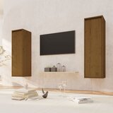 vidaXL Zidni ormarići 2 kom boja meda 30x30x100 cm od masivne borovine Cijene