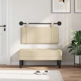  Držeće uzglavlje Zidne Jednobojno Krema 100 x 55 x 5 cm tkanina - Krema 90 cm bez LED svjetla | shoptok.hr