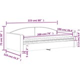 vidaXL Dnevna postelja z vzmetnico črna 100x200 cm blago | Shoptok.si