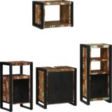 vidaXL Komplet pohištva za kopalnico 4 pcs Trden recikliran les | Shoptok.si
